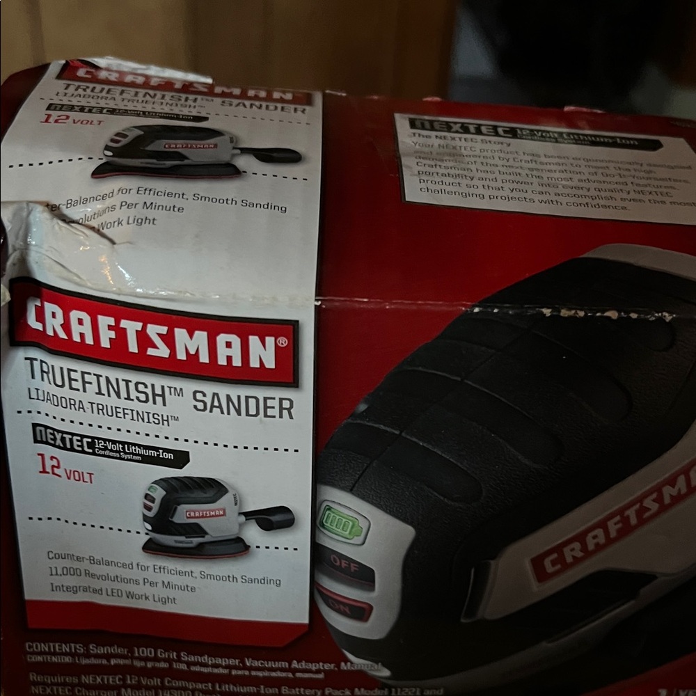 Craftsman TrueFinish Sander - Black and Red